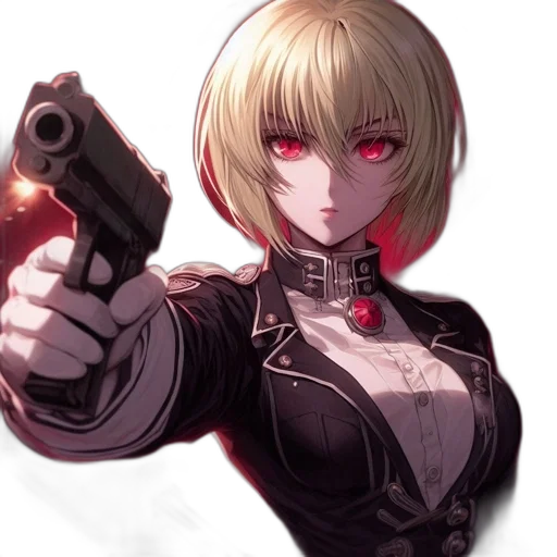 weapon, staff, jacket, robot transparent PNG cut-out