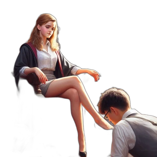 dress, shoes, furniture, staff transparent PNG cut-out