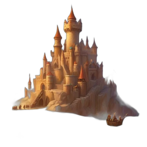 crown, hat, building, 3d render transparent PNG cut-out