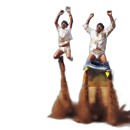 concept art, 3d render, two, men transparent PNG cut-out