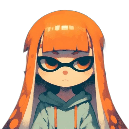 jacket, mask, staff, creature transparent PNG cut-out