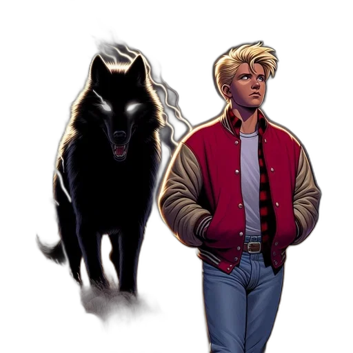 jacket, comic book art, concept art, fantasy art transparent PNG cut-out