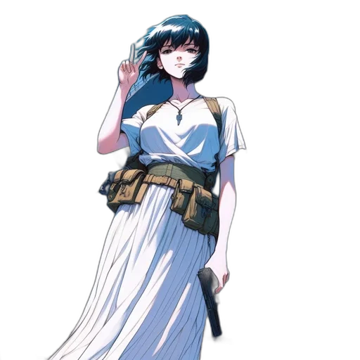 dress, staff, weapon, concept art transparent PNG cut-out