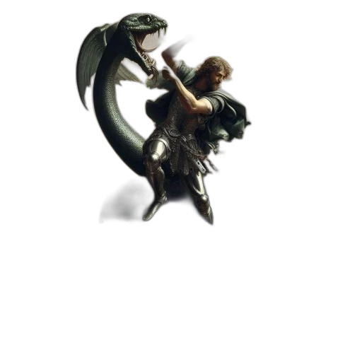 dragon, creature, weapon, staff transparent PNG cut-out