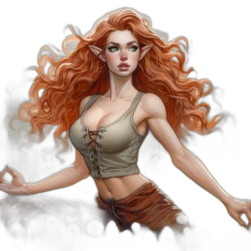 fantasy art, concept art, comic book art, photorealistic transparent PNG cut-out