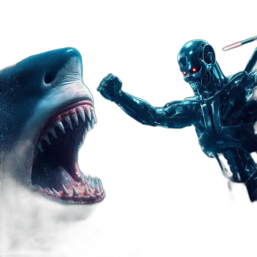 concept art, 3d render, comic book art, underwater transparent PNG cut-out