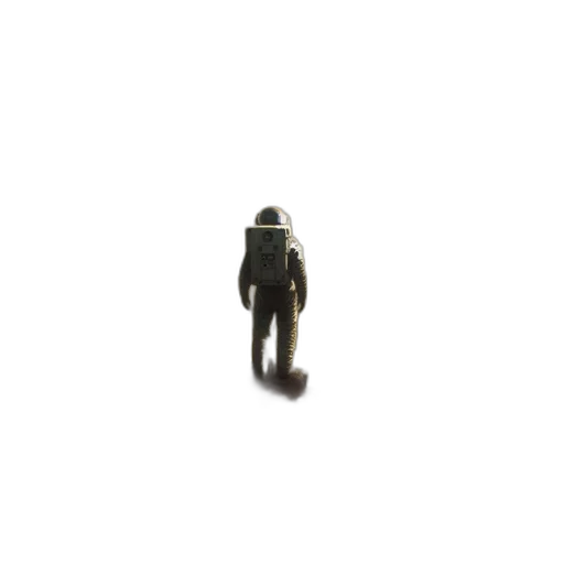 robot, creature, staff, jacket transparent PNG cut-out