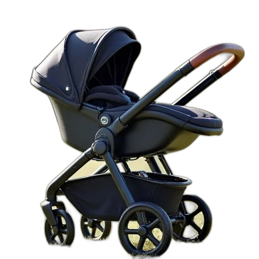 3d render, photorealistic, baby, stroller transparent PNG cut-out