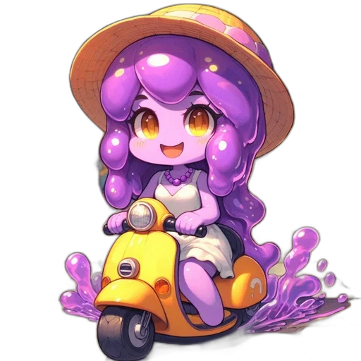 car, hat, flower, staff transparent PNG cut-out