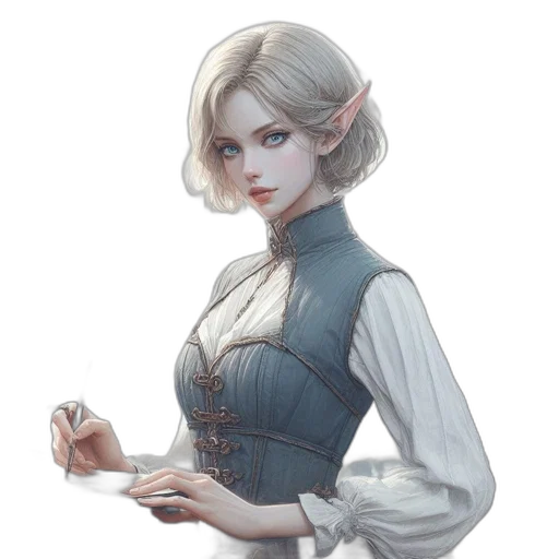 staff, face, dress, jewelry transparent PNG cut-out