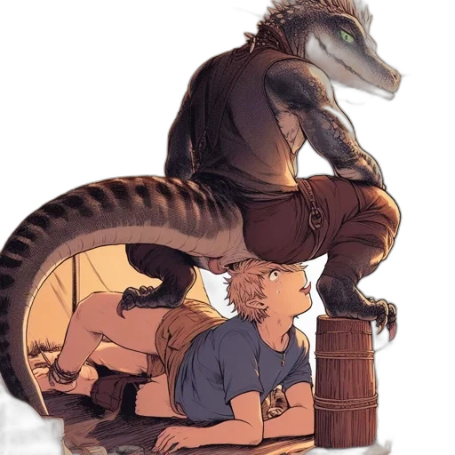 dragon, creature, animal, furniture transparent PNG cut-out