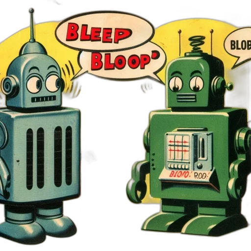robot, concept art, comic book art, two transparent PNG cut-out