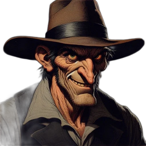 face, hat, mask, staff transparent PNG cut-out