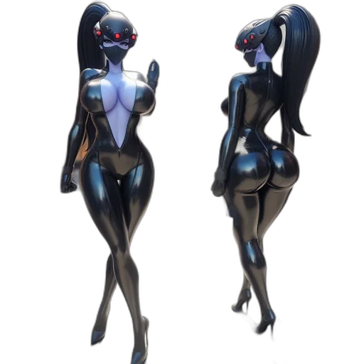 robot, concept art, 3d render, anime transparent PNG cut-out