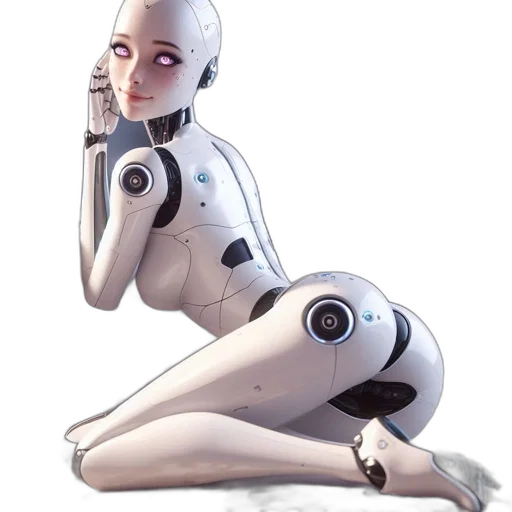 robot, creature, concept art, cyberpunk transparent PNG cut-out