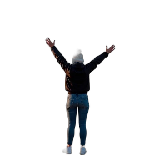 jacket, staff, hat, 3d render transparent PNG cut-out
