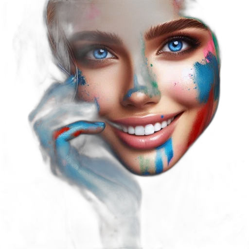 face, mask, photorealistic, fantasy art transparent PNG cut-out