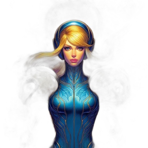 dress, robot, comic book art, concept art transparent PNG cut-out