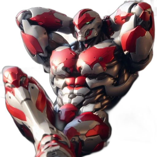 robot, creature, mask, weapon transparent PNG cut-out