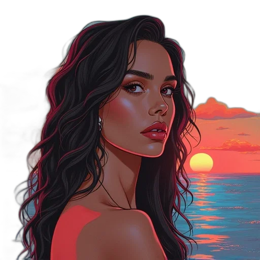 face, photorealistic, fantasy art, cartoon transparent PNG cut-out