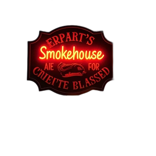 sign, smokehouse, outside, restaurant transparent PNG cut-out