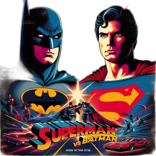 comic book art, concept art, poster, features transparent PNG cut-out