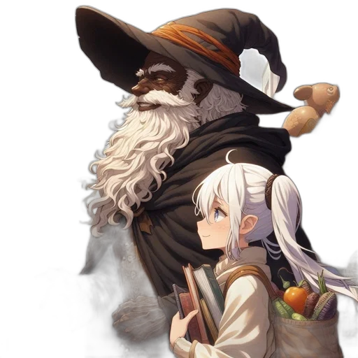 dragon, staff, weapon, hat transparent PNG cut-out