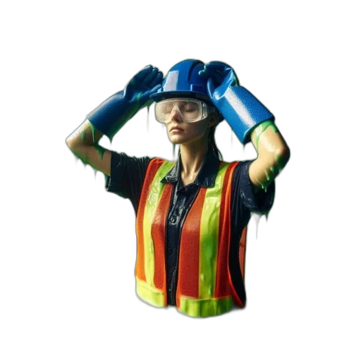 staff, robot, hat, mask transparent PNG cut-out
