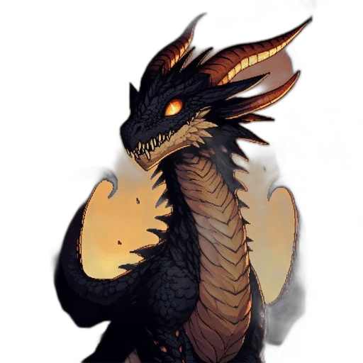 dragon, creature, staff, animal transparent PNG cut-out
