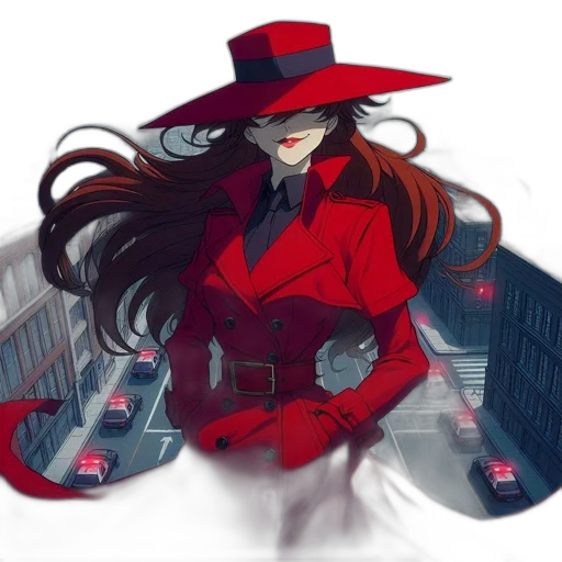 jacket, hat, staff, robot transparent PNG cut-out