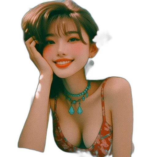 jewelry, dress, face, robot transparent PNG cut-out