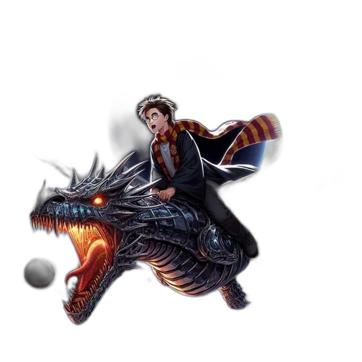 dragon, creature, staff, animal transparent PNG cut-out