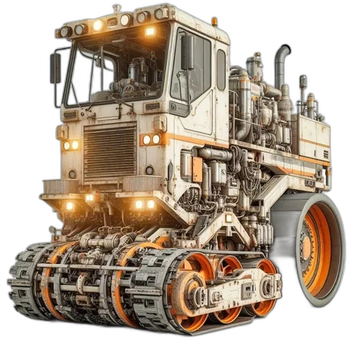 robot, concept art, 3d render, detailed transparent PNG cut-out