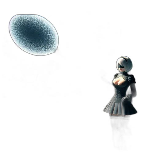 staff, umbrella, dress, robot transparent PNG cut-out