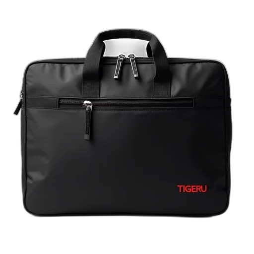 black, laptop, bag, zipper transparent PNG cut-out