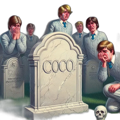 concept art, vaporwave, nighttime, graveyard transparent PNG cut-out