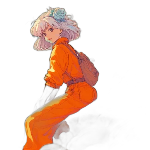 jacket, dress, staff, robot transparent PNG cut-out