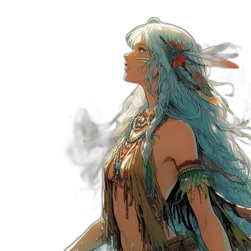 concept art, fantasy art, comic book art, watercolor transparent PNG cut-out