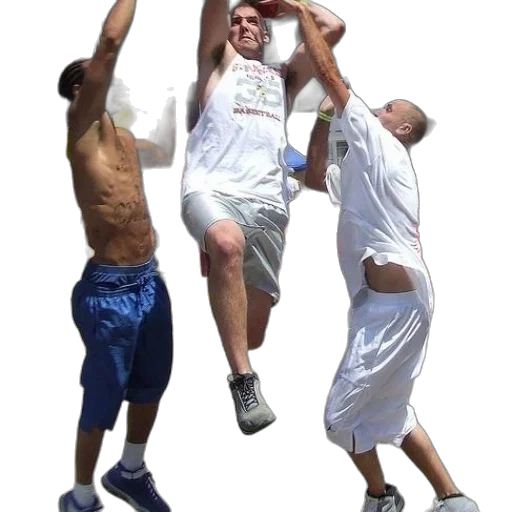 group, men, playing, basketball transparent PNG cut-out