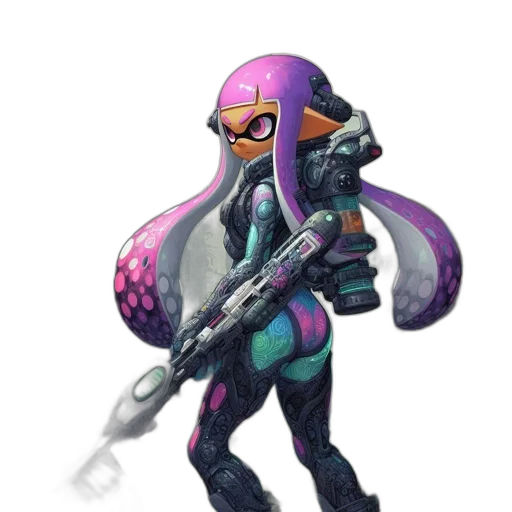 weapon, robot, jacket, creature transparent PNG cut-out