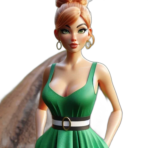 dress, 3d render, concept art, cartoon transparent PNG cut-out
