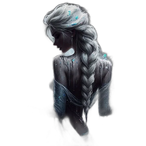 hair, dragon, crown, dress transparent PNG cut-out