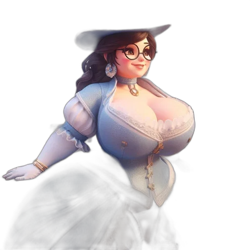 dress, hat, staff, concept art transparent PNG cut-out