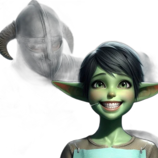 mask, staff, creature, face transparent PNG cut-out