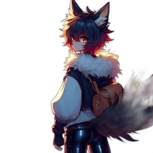 jacket, staff, animal, mask transparent PNG cut-out