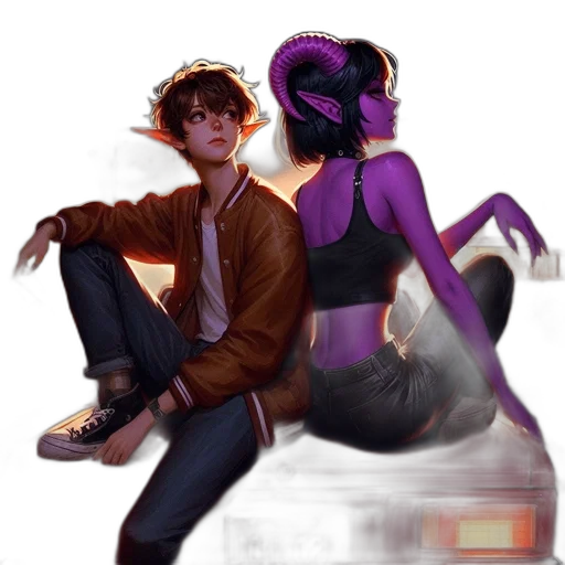 concept art, cyberpunk, fantasy art, comic book art transparent PNG cut-out
