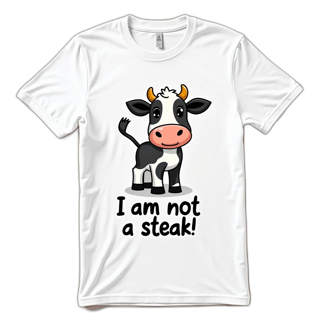animal, white, t-shirt, cartoon transparent PNG cut-out