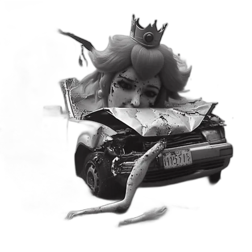 car, crown, weapon, face transparent PNG cut-out