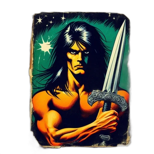 sword, weapon, comic book art, fantasy art transparent PNG cut-out