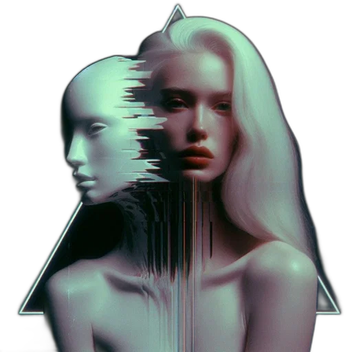 mask, face, robot, hair transparent PNG cut-out